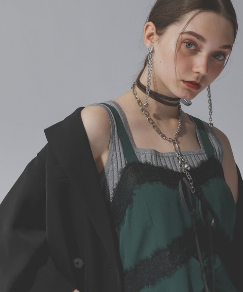 HARE(ハレ)の「レースリボンキャミワンピース(HARE)(ワンピース・レディース・ブラック/グリーン・FREE)」の21枚目の写真