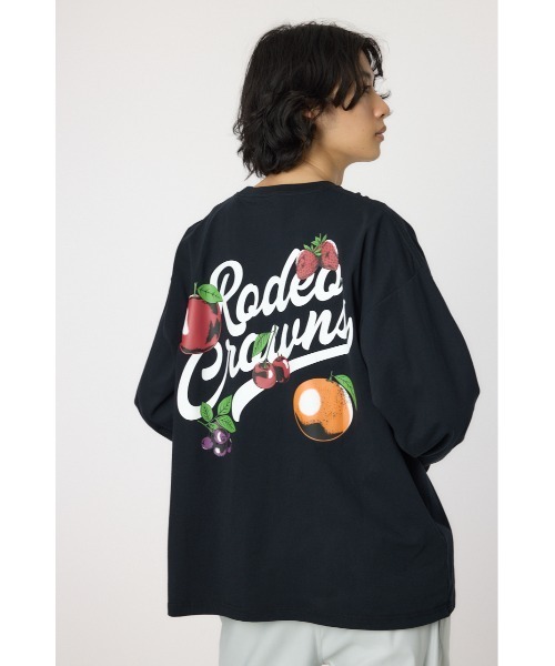 RODEO CROWNS WIDE BOWL(ロデオクラウンズワイドボウル)の「フルーツロゴロングスリーブTシャツ(Tシャツ/カットソー・メンズ・ライトイエロー/ブラック/ホワイト・MEDIUM/LARGE)」の3枚目の写真
