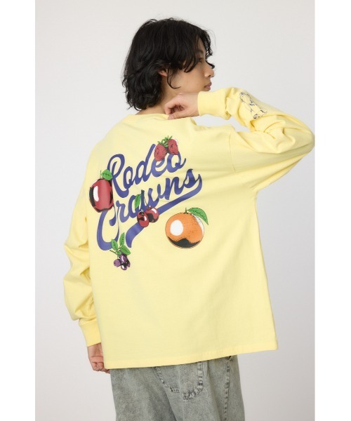 RODEO CROWNS WIDE BOWL(ロデオクラウンズワイドボウル)の「フルーツロゴロングスリーブTシャツ(Tシャツ/カットソー・メンズ・ライトイエロー/ブラック/ホワイト・MEDIUM/LARGE)」の15枚目の写真