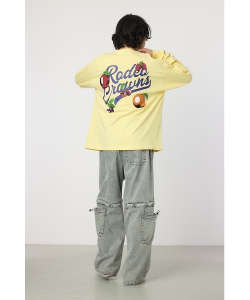 RODEO CROWNS WIDE BOWL(ロデオクラウンズワイドボウル)の「フルーツロゴロングスリーブTシャツ(Tシャツ/カットソー・メンズ・ライトイエロー/ブラック/ホワイト・MEDIUM/LARGE)」の12枚目の写真