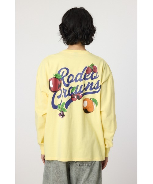 RODEO CROWNS WIDE BOWL(ロデオクラウンズワイドボウル)の「フルーツロゴロングスリーブTシャツ(Tシャツ/カットソー・メンズ・ライトイエロー/ブラック/ホワイト・MEDIUM/LARGE)」の9枚目の写真