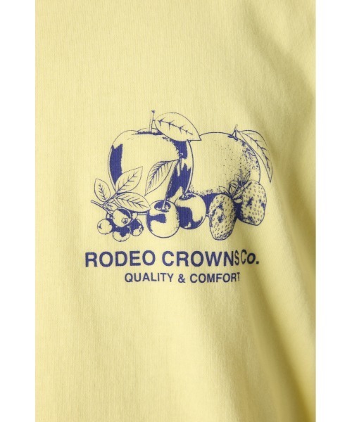 RODEO CROWNS WIDE BOWL(ロデオクラウンズワイドボウル)の「フルーツロゴロングスリーブTシャツ(Tシャツ/カットソー・メンズ・ライトイエロー/ブラック/ホワイト・MEDIUM/LARGE)」の7枚目の写真