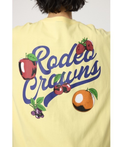 RODEO CROWNS WIDE BOWL(ロデオクラウンズワイドボウル)の「フルーツロゴロングスリーブTシャツ(Tシャツ/カットソー・メンズ・ライトイエロー/ブラック/ホワイト・MEDIUM/LARGE)」の6枚目の写真