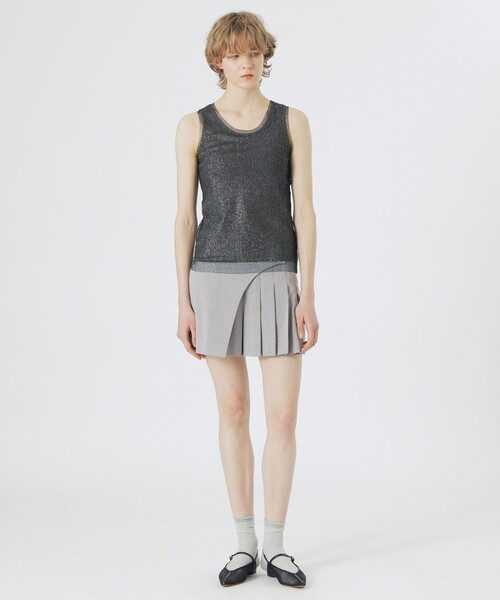 LOVELESS（ラブレス）の「ラメチュールタンクトップ（タンクトップ・レディース・オフホワイト/ベージュ系その他/ブラック・36）」の13枚目の写真