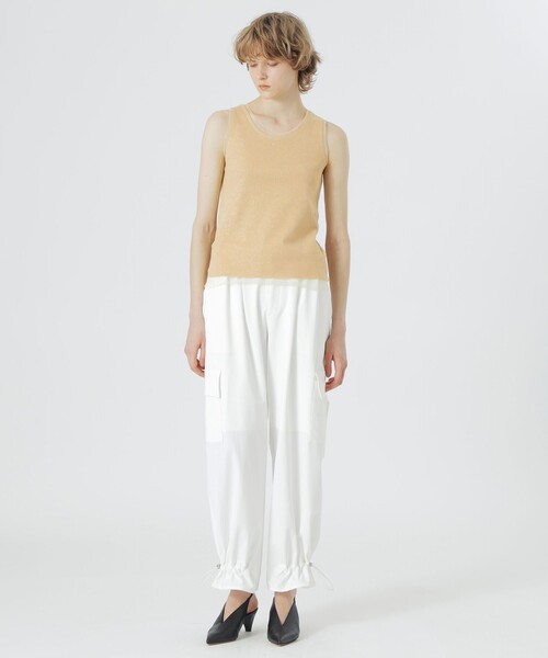 LOVELESS（ラブレス）の「ラメチュールタンクトップ（タンクトップ・レディース・オフホワイト/ベージュ系その他/ブラック・36）」の12枚目の写真