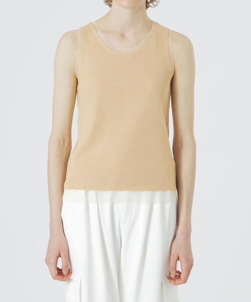 LOVELESS（ラブレス）の「ラメチュールタンクトップ（タンクトップ・レディース・オフホワイト/ベージュ系その他/ブラック・36）」の11枚目の写真