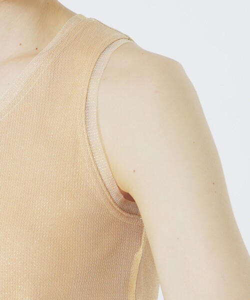 LOVELESS（ラブレス）の「ラメチュールタンクトップ（タンクトップ・レディース・オフホワイト/ベージュ系その他/ブラック・36）」の8枚目の写真