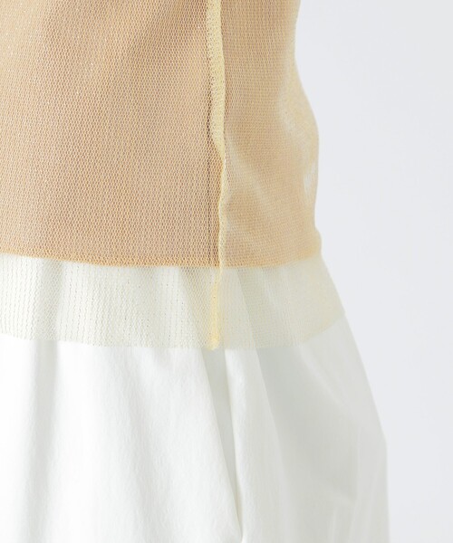 LOVELESS（ラブレス）の「ラメチュールタンクトップ（タンクトップ・レディース・オフホワイト/ベージュ系その他/ブラック・36）」の7枚目の写真