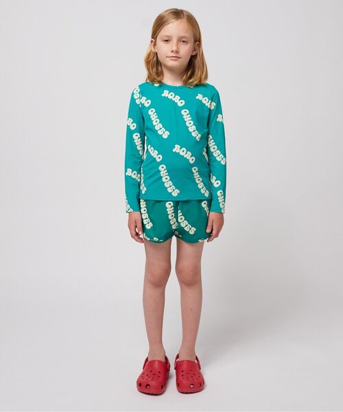 BOBO CHOSES(ボボショーズ)の「Wavy Bobo Choses all over swim(水着・キッズ・グリーン・110/120/130)」の6枚目の写真