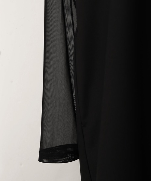 MIELI INVARIANT（ミエリインヴァリアント）の「Manish Twill Frill Dress（ワンピース・レディース・ブラック/グレー・FREE）」の13枚目の写真