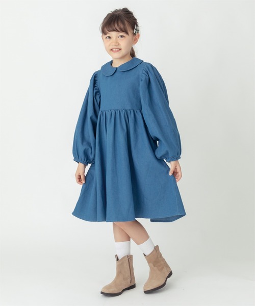 ever closet（エバークローゼット）の「デニムワンピース（ワンピース・キッズ・ブルー・90cm/100cm/110cm/120cm/130cm/140cm）」の3枚目の写真