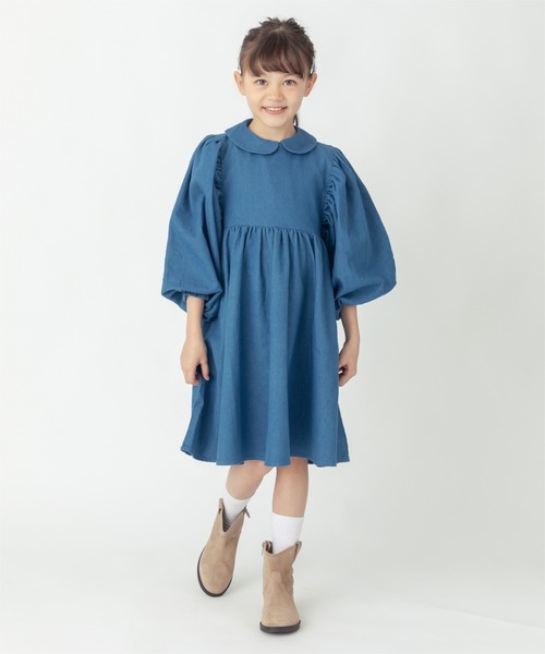ever closet（エバークローゼット）の「デニムワンピース（ワンピース・キッズ・ブルー・90cm/100cm/110cm/120cm/130cm/140cm）」の6枚目の写真