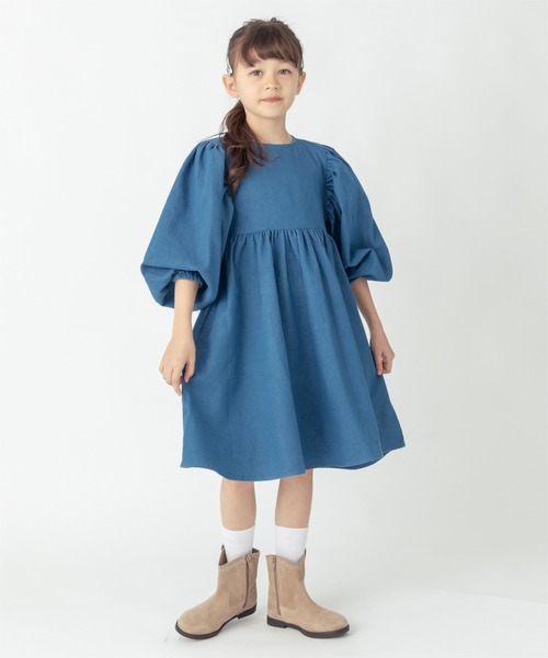 ever closet（エバークローゼット）の「デニムワンピース（ワンピース・キッズ・ブルー・90cm/100cm/110cm/120cm/130cm/140cm）」の9枚目の写真