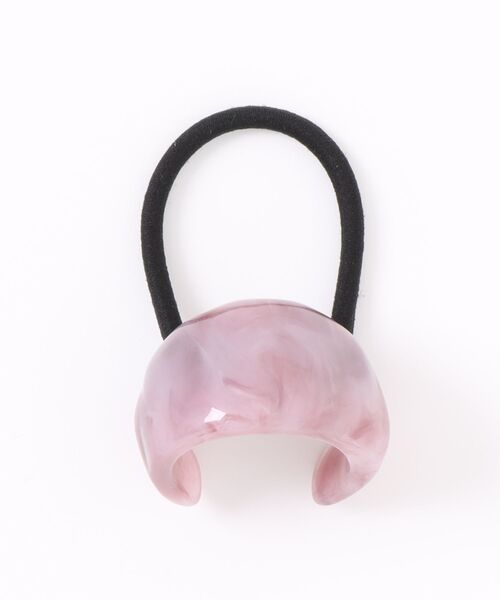 Fun & Daily(ファンアンドデイリー)の「F&D : カールブロックヘアゴム(ヘアゴム・レディース・ブラック/パープル/アイボリー/グレー/グリーン・FREE)」の2枚目の写真