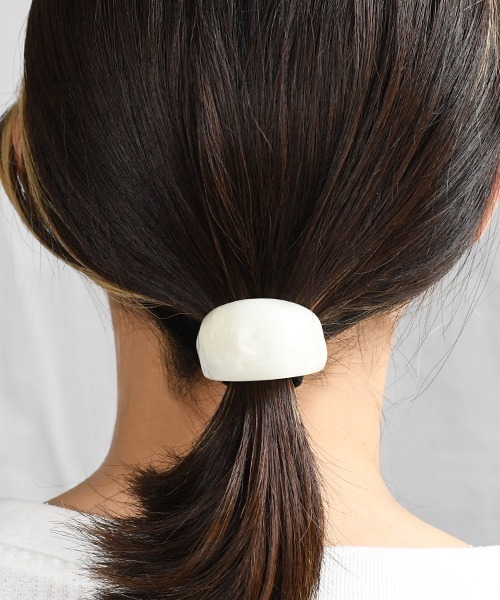 Fun & Daily(ファンアンドデイリー)の「F&D : カールブロックヘアゴム(ヘアゴム・レディース・ブラック/パープル/アイボリー/グレー/グリーン・FREE)」の12枚目の写真