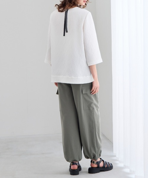 R-ISM(リズム)の「【洗える】パラシュートパンツ(その他パンツ・レディース・カーキ/ブラック・2/4)」の8枚目の写真