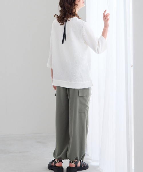 R-ISM(リズム)の「【洗える】パラシュートパンツ(その他パンツ・レディース・カーキ/ブラック・2/4)」の7枚目の写真
