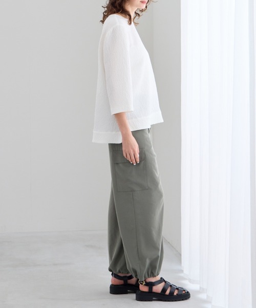 R-ISM(リズム)の「【洗える】パラシュートパンツ(その他パンツ・レディース・カーキ/ブラック・2/4)」の6枚目の写真