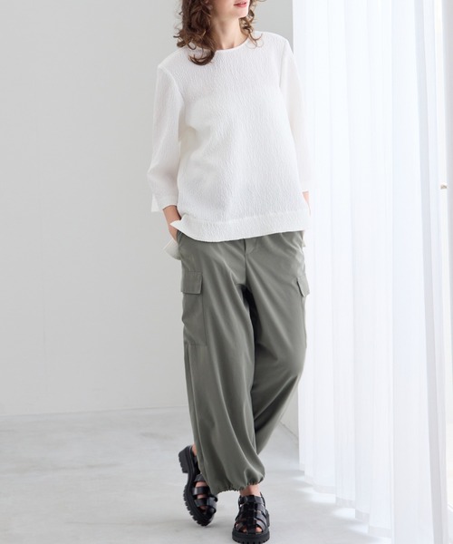 R-ISM(リズム)の「【洗える】パラシュートパンツ(その他パンツ・レディース・カーキ/ブラック・2/4)」の5枚目の写真