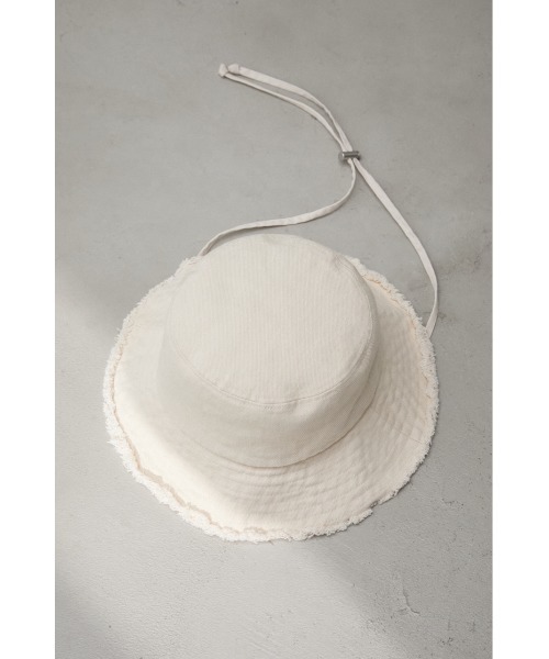 AZUL by moussy（アズールバイマウジー）の「サファリハット（ハット・レディース・オフホワイト/ブラック・FREE）」の7枚目の写真