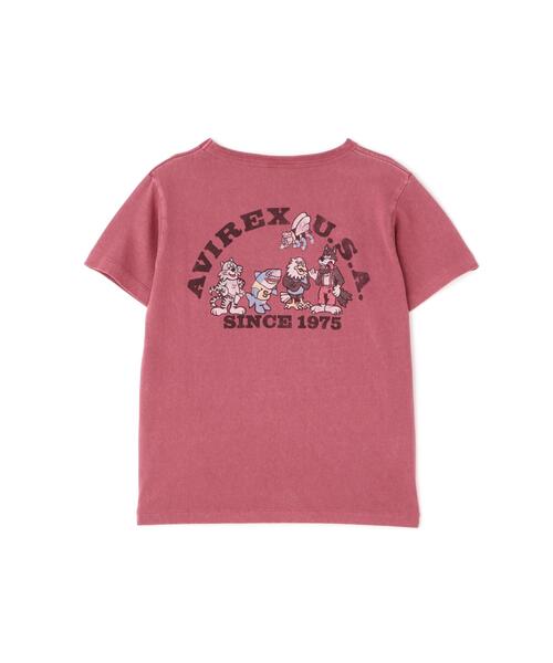 AVIREX(アヴィレックス)の「《KID'S/キッズ》FADE WASH PRINT T-SHIRT / フェイドウォッシュ プリント 半袖Tシャツ(Tシャツ/カットソー・キッズ・パープル/チャコールグレー/グレー系その他3・120/140/100)」の3枚目の写真