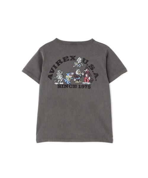 AVIREX(アヴィレックス)の「《KID'S/キッズ》FADE WASH PRINT T-SHIRT / フェイドウォッシュ プリント 半袖Tシャツ(Tシャツ/カットソー・キッズ・パープル/チャコールグレー/グレー系その他3・120/140/100)」の1枚目の写真