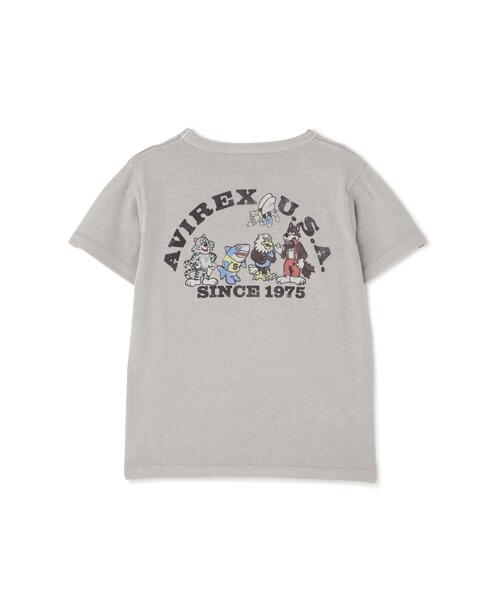 AVIREX(アヴィレックス)の「《KID'S/キッズ》FADE WASH PRINT T-SHIRT / フェイドウォッシュ プリント 半袖Tシャツ(Tシャツ/カットソー・キッズ・パープル/チャコールグレー/グレー系その他3・120/140/100)」の2枚目の写真