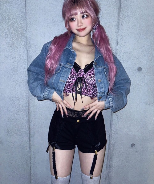 Diable baiser（ディアブルベーゼ）の「魅せレースガーター付ギャルショートパンツ（その他パンツ・レディース・ブラック/ホワイト・SMALL/MEDIUM/LARGE/LL）」の11枚目の写真