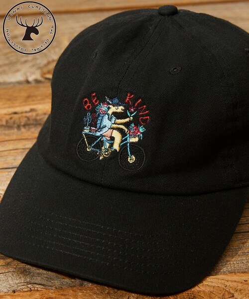 Jonas Claesson(ジョナスクレアッソン)の「JONAS CLAESSON/ジョナス クレアッソン BE KIND CAP/ビー カインド キャップ/刺繍デザイン(キャップ・メンズ・ブラック/その他9/ベージュ・ONE SIZE)」の1枚目の写真