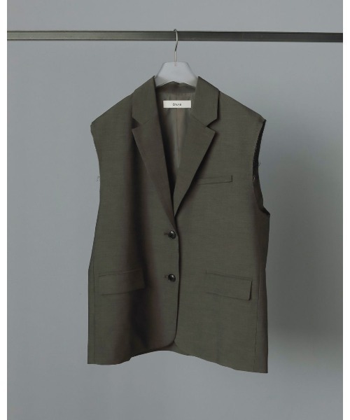 anuke】Cutoff Over Vest ANUKE アンヌーク Cutoff Twill Vest 即日