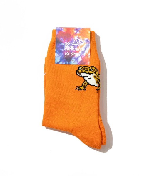 go slow caravan(ゴースローキャラバン)の「ジャガード クルーソックス(ソックス/靴下・メンズ・バイオレット/ブラック/ホワイト/ネイビー/オレンジ/ブルー系その他・LARGE/MEDIUM)」の18枚目の写真