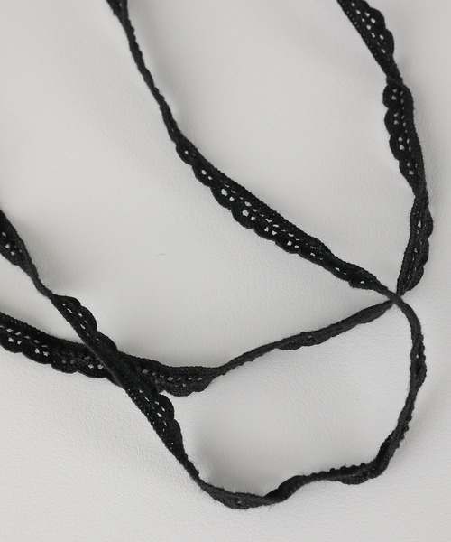 Monocoro toppi（モノコロトッピ）の「花柄 ラメレース バブーシュカ（その他ヘアアクセサリー・レディース・アイボリー/ブラック・フリー）」の15枚目の写真