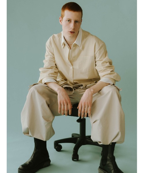 Knuth Marf（クヌースマーフ）の「-high-end- collarless jumpsuit（つなぎ/オールインワン・レディース・ブラック/ベージュ・FREE）」の12枚目の写真