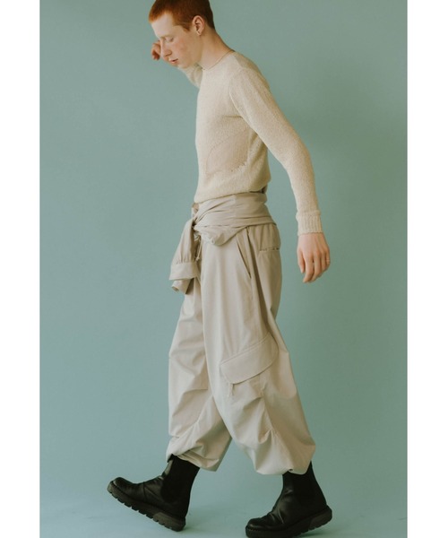 Knuth Marf（クヌースマーフ）の「-high-end- collarless jumpsuit（つなぎ/オールインワン・レディース・ブラック/ベージュ・FREE）」の13枚目の写真