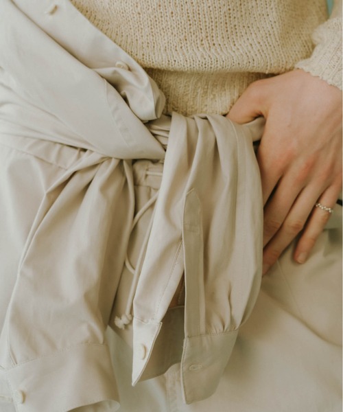 Knuth Marf（クヌースマーフ）の「-high-end- collarless jumpsuit（つなぎ/オールインワン・レディース・ブラック/ベージュ・FREE）」の16枚目の写真