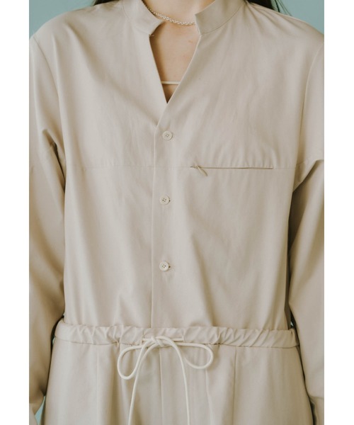 Knuth Marf（クヌースマーフ）の「-high-end- collarless jumpsuit（つなぎ/オールインワン・レディース・ブラック/ベージュ・FREE）」の17枚目の写真