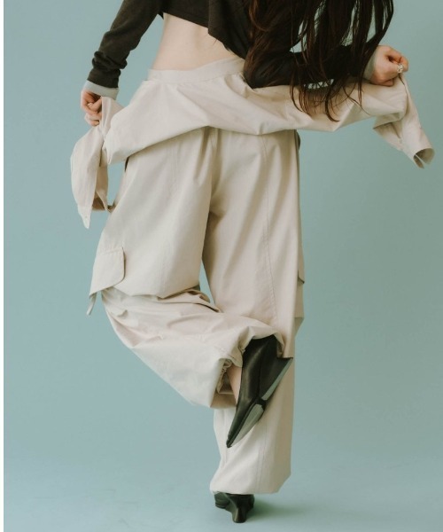 Knuth Marf（クヌースマーフ）の「-high-end- collarless jumpsuit（つなぎ/オールインワン・レディース・ブラック/ベージュ・FREE）」の11枚目の写真