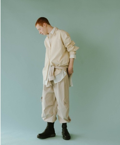 Knuth Marf（クヌースマーフ）の「-high-end- collarless jumpsuit（つなぎ/オールインワン・レディース・ブラック/ベージュ・FREE）」の15枚目の写真