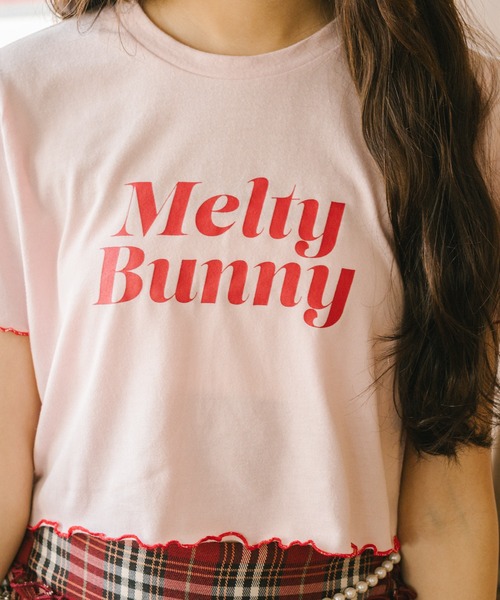 URBAN CHERRY（アーバンチェリー）の「【MELTY BUNNY/メルティバニー】配色メロウロゴプリントTシャツ（Tシャツ/カットソー・キッズ・ピンク/ブルー/ブラック・XS/S/M）」の22枚目の写真