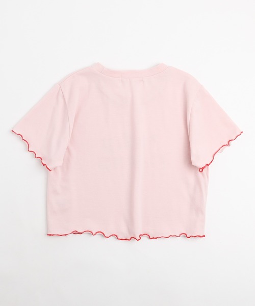 URBAN CHERRY（アーバンチェリー）の「【MELTY BUNNY/メルティバニー】配色メロウロゴプリントTシャツ（Tシャツ/カットソー・キッズ・ピンク/ブルー/ブラック・XS/S/M）」の7枚目の写真