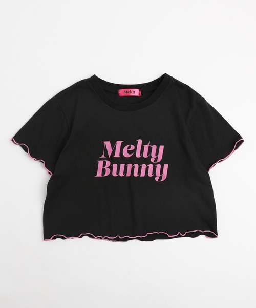 URBAN CHERRY（アーバンチェリー）の「【MELTY BUNNY/メルティバニー】配色メロウロゴプリントTシャツ（Tシャツ/カットソー・キッズ・ピンク/ブルー/ブラック・XS/S/M）」の10枚目の写真