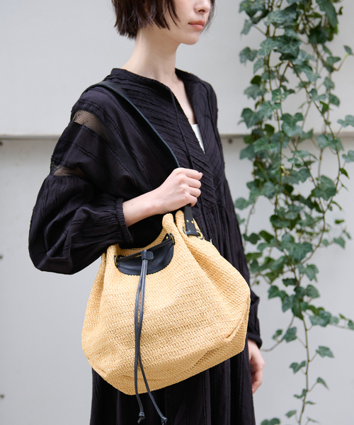 ★新品★ Ampersand（アンパサンド）レザーメッシュ かごバッグ Ampersand / アンパサンド】basket like bag/AP24-M03/バスケット