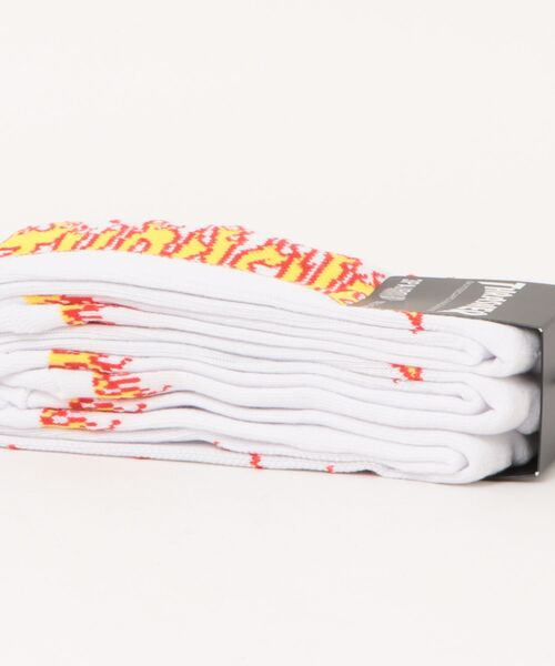 セール】【THRASHER】スラッシャー FLAME LOGO PILE 3PACK SOCKS