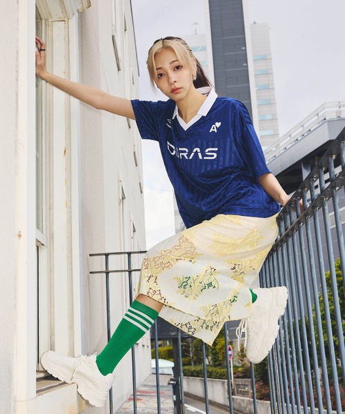 DURAS(デュラス)の「グロスストライプゲームシャツ(Tシャツ/カットソー・レディース・ブラック/ブルー/グリーン・SMALL/MEDIUM)」の15枚目の写真