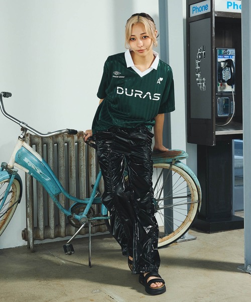 DURAS(デュラス)の「グロスストライプゲームシャツ(Tシャツ/カットソー・レディース・ブラック/ブルー/グリーン・SMALL/MEDIUM)」の13枚目の写真