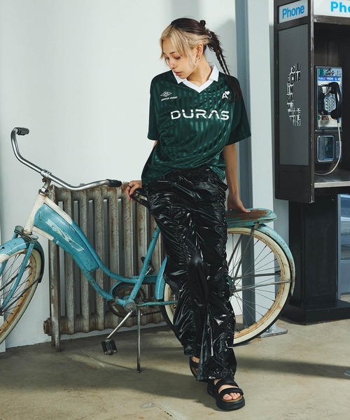 DURAS(デュラス)の「グロスストライプゲームシャツ(Tシャツ/カットソー・レディース・ブラック/ブルー/グリーン・SMALL/MEDIUM)」の14枚目の写真