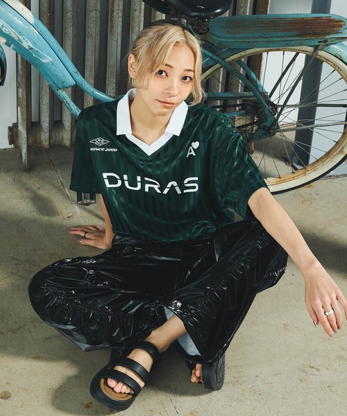 DURAS(デュラス)の「グロスストライプゲームシャツ(Tシャツ/カットソー・レディース・ブラック/ブルー/グリーン・SMALL/MEDIUM)」の10枚目の写真