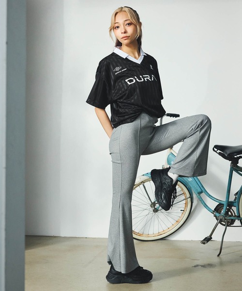 DURAS(デュラス)の「グロスストライプゲームシャツ(Tシャツ/カットソー・レディース・ブラック/ブルー/グリーン・SMALL/MEDIUM)」の6枚目の写真