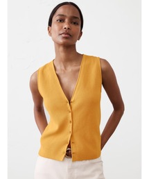 ベスト ジレ BANANA REPUBLIC FACTORY STORE　　リブ編み コットン セーターベスト レディース BANANA REPUBLIC ベスト ジレ FACTORY STORE リブ編み コットン