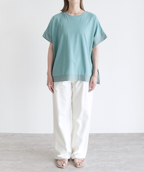 reca(レカ)の「ドライタッチポンチョプルオーバー(Tシャツ/カットソー・レディース・ブルー/ブラック/オフホワイト・FREE)」の9枚目の写真